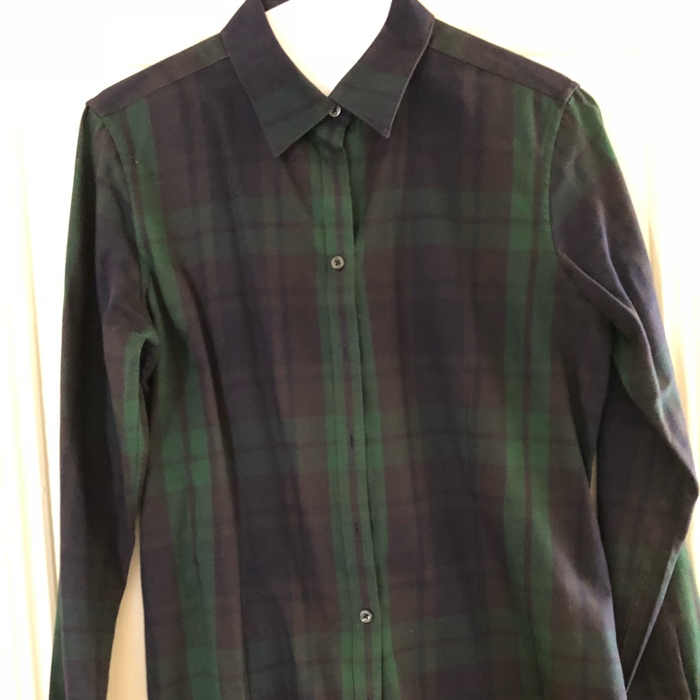 EUC brooks brother tartan button down